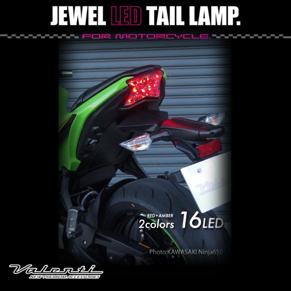 Valenti Moto バイク用 ヴァレンティ ジュエルLEDテールランプ KAWASAKI Ninja650 Z650/900　カプラーオン　1年保証  MTK-17N1