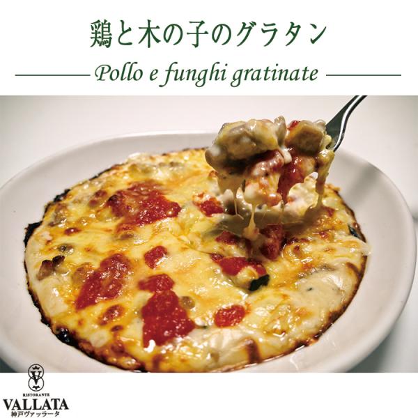 鶏と木の子のグラタン メイン料理 鶏肉 キノコ ベシャメルソース ミールキット 時短 簡単 無添加 手作り イタリアン セルロース不使用