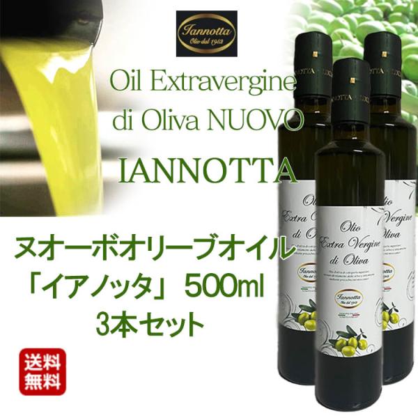 2025年度入荷 イアノッタ エキストラ バージン オリーブオイル ノンフィルター 500ml×3本 お得なセット売り 送料無料