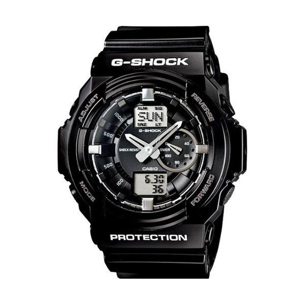 良品 CASIOカシオ メンズ腕時計G-SHOCKデジアナ箱付ブラック＆パープル 良品 CASIOカシオ メンズ腕時計G-SHOCKデジアナ箱付ブラック