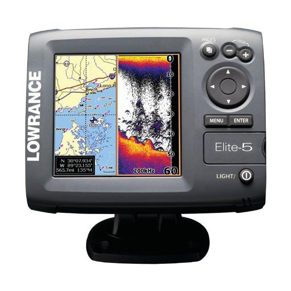 LOWRANCEローランス GPS魚群探知機 エリート5 Elite-5 DSI