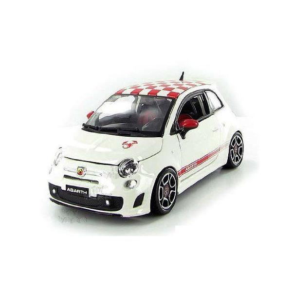 BBurago - Fiat 500 Abarth Hard Top (1:24, White) ミニカー