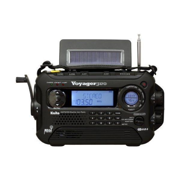 Kaito Voyager Pro KA600 デジタルソーラー発電 AM/FM/短波ラジオ NOAA天気緊急ラジオ Alert &amp; RDS