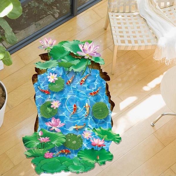 ウォールステッカー 池の鯉 魚 花 窓 和風 アジアン 壁紙 蓮の花 蓮 蓮池 トイレ 和室 和柄 ウォールシール 床 夏 シール おしゃれ かわいい 子供部屋 Vr Vr Value Deco Park 通販 Yahoo ショッピング