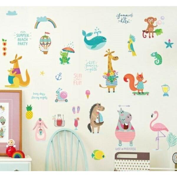 ウォールステッカー 動物 子供部屋 おしゃれ 北欧 アニマル フラミンゴ トイレ 文字 ウォールシール かわいい 虹 動物園 鳥 壁紙 きりん 知育 Vr Vr Value Deco Park 通販 Yahoo ショッピング
