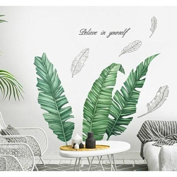 ウォールステッカー 木 南国 海 おしゃれ ヤシの葉 植物 カフェ モダン リーフ モンステラ ヤシの木 バナナの葉 緑 ハワイ 夏 壁紙 シール ビーチ Vr Vr Value Deco Park 通販 Yahoo ショッピング