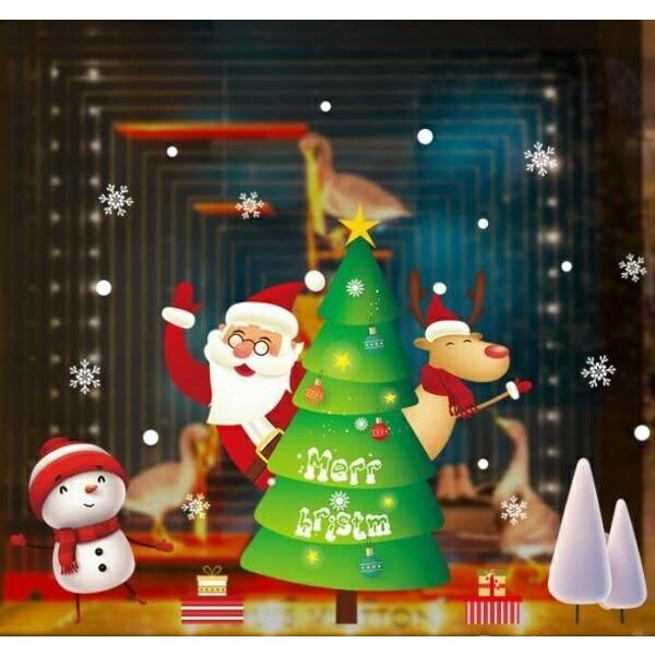 ウォールステッカー クリスマス クリスマスツリー ステッカー サンタ トナカイ 雪だるま サンタクロース ガラス ウィンドウ オーナメント 飾り 装飾 窓 Vr Vr Value Deco Park 通販 Yahoo ショッピング