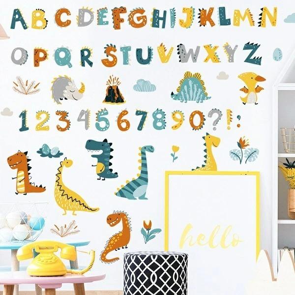 ウォールステッカー 恐竜 子供部屋 動物 アルファベット 英語 トイレ 壁紙 シール 男の子 女の子 子供 インテリア 雑貨 壁飾り キッズ 小さい 玄関 Vr Vr Value Deco Park 通販 Yahoo ショッピング