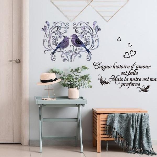 ウォールステッカー おしゃれ モノトーン 植物 花 鳥 北欧 シール リース 文字 英字 英語 ステッカー 森 玄関 自然 紫 ハート 英字 英文字 カフェ 階段 Vr Vr Value Deco Park 通販 Yahoo ショッピング