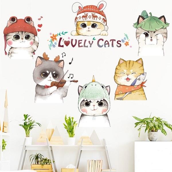 ウォールステッカー 動物 猫 子供部屋 おしゃれ 植物 ねこ ネコ 花 魚 ハート 北欧 カフェ モダン かわいい 可愛い ステッカー 壁紙 シール インテリア Vr Vr Value Deco Park 通販 Yahoo ショッピング