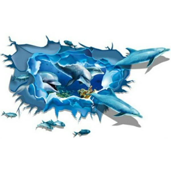 ウォールステッカー 海の中 動物 イルカ シール 子供部屋 壁紙 風景 トリックアート 窓 海 青い 海底 ブルー かわいい 癒し系 魚 サンゴ礁 フィッシュ 3d Vr0481 Vr0481 Value Deco Park 通販 Yahoo ショッピング