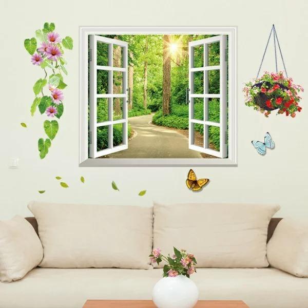 ウォールステッカー 窓 風景 おしゃれ 花 お風呂 北欧 シール 植物 英字 アイビー ウォールシール トイレ インテリア 綺麗なグリーン 緑 シール リース Vr0699 Vr0699 Value Deco Park 通販 Yahoo ショッピング