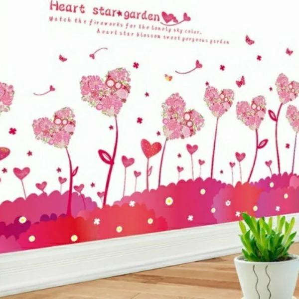 ウォールステッカー 花 北欧風 植物 ステッカー カフェ ピンク おしゃれ かわいい 壁紙 フェンス 花壇 ハート 蝶 英字 北欧 キッチン トイレ 玄関 階段 Vr0840 Vr0840 Value Deco Park 通販 Yahoo ショッピング