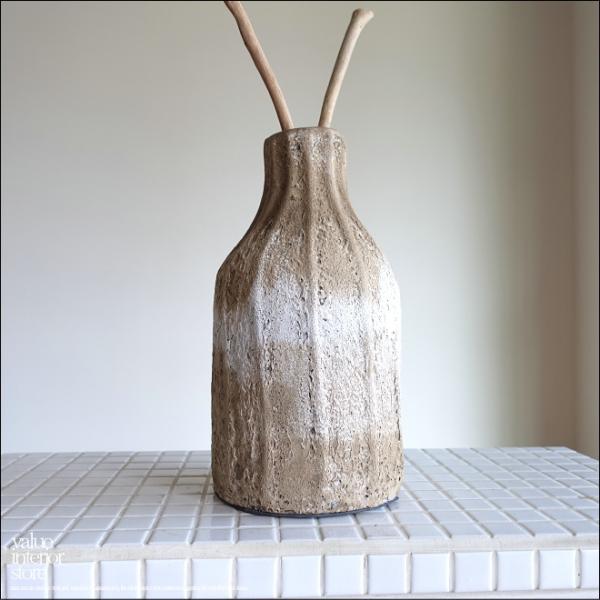 ドライフラワーベースcien/BW 花器 テラコッタ レトロ調 アンティーク調 焼き物 花瓶 地中海インテリア