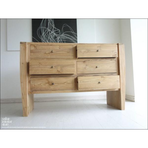 チェスト 無垢材 チーク 総無垢 チークチェストR/Med タンス 収納 箪笥 カントリー調