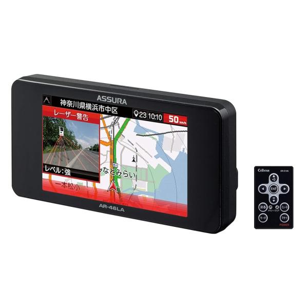 他サイト： セルスター レーザー式オービス対応レーダー探知機 AR-46LA 日本製3年保証 ワンボディ GPSデータ更新無料 OBDII対応 フルマップ 災害通報表示 CELLSTARの商品画像