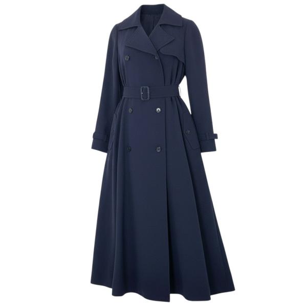 MaxMara マリナリナルディ トレンチコート ネイビー XXL相当　美品 4a9 【極美品】MaxMara マックスマーラ トレンチコート スプリング