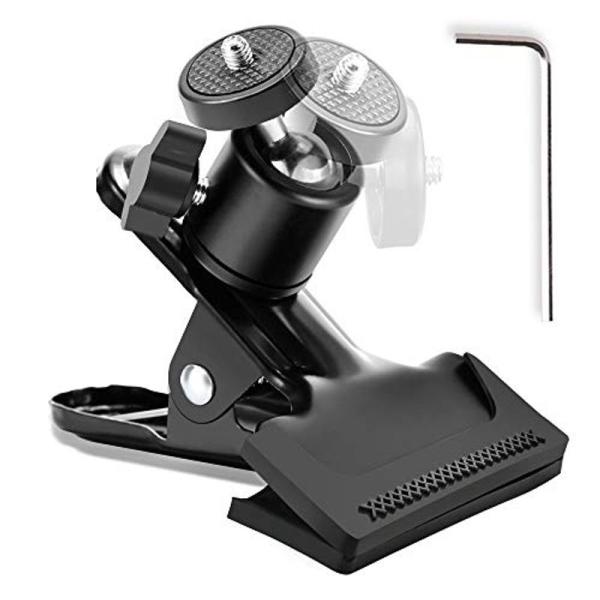 【商品名】　UTEBIT クリップ 雲台 強力 VIVE/アクションカメラ/一眼レフ/ストロボ/DSLR適応 1/4ネジ 360度 どこでも挟める カメ★★ラッピングについて★★当店ではラッピングは承っておりません。ご了承くださいませ。★★...