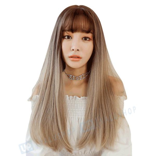 カツラ 長さ45cm セミロング レディース 小顔 耐熱 可愛い 完全送料無料 オシャレ