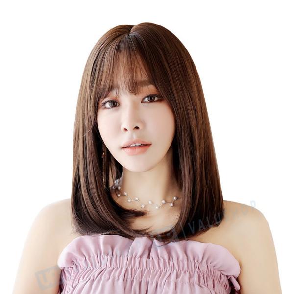 軽い 通気性 カツラ オシャレ レディース 大人 可愛い セミロング 当店限定販売 自然