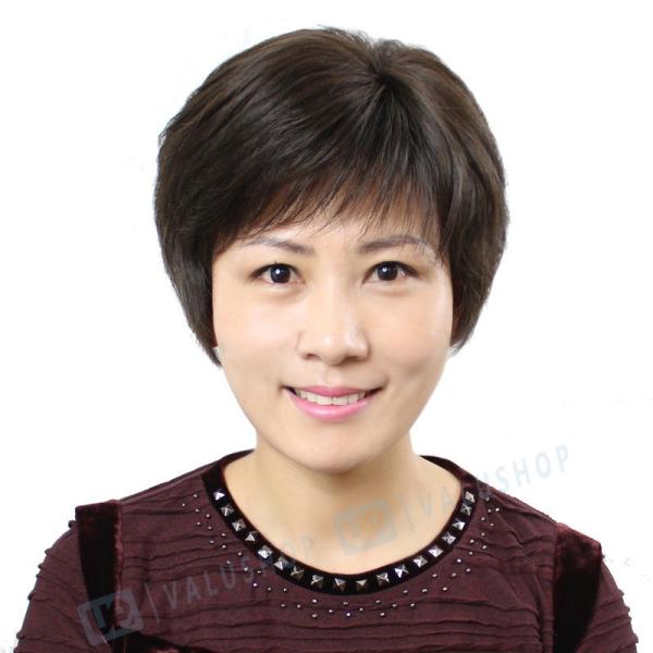 お母さん 軽い 人毛 カツラ 若く見える 前髪斜め 自然 通気 上品 プレゼント Boisewomenrun Com