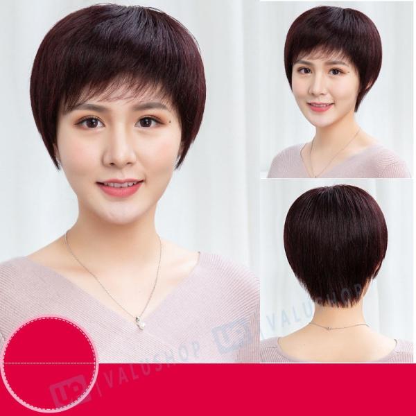 セール商品 手編み プレゼント 人毛ウィッグ 100 人毛 女性 かつら 通気性いい 軽い ママ オシャレ 自然 若く見える