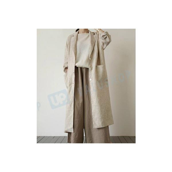 カジュアル 春夏 レディース 大人気 亜麻100 シンプル 日系 韓国風 ジャケット