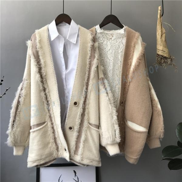 カーディガン トップス ニット 秋 冬 レディース ロング アウター 学院風 長袖 売却