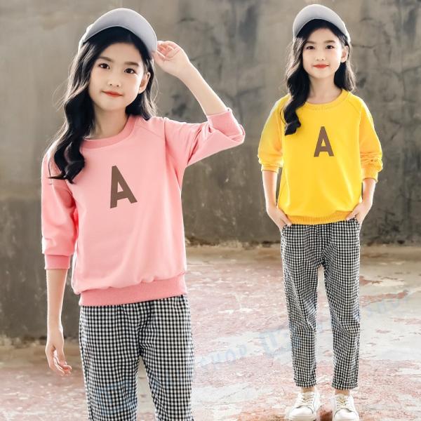 カジュアル おしゃれ 2点セット 新作 メーカー直売 快適 女児 セットアップ 韓国風 秋 かわいい ファッション 女の子
