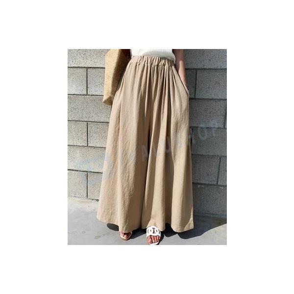 純色 麻 ファッション レディース ズボン 4色 韓国風 カジュアル 夏 おしゃれ 至上 定番