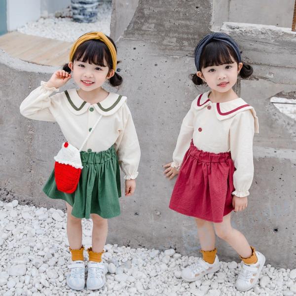 ワンピース 韓国子供服 特価キャンペーン キッズ ベビー 可愛い 子供用 80 1cm 春秋 長袖 女児 女の子 おしゃれ ２点セット 子ども 赤ちゃん