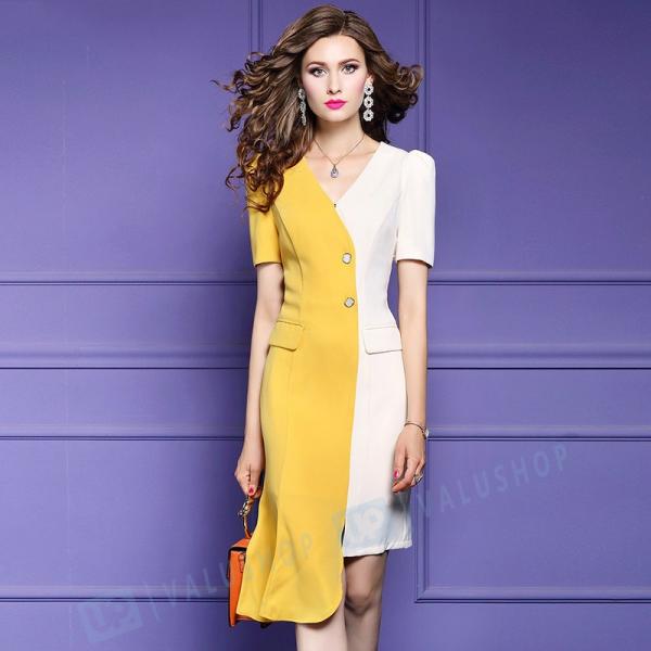 流行れ 通勤 Ol ワンピース レディース 上品 情熱セール オシャレ 半袖 30代40代