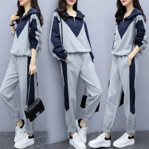 新品 セットアップ レディース カジュアル ゆったり 2色 おしゃれ 代30代40代 春秋 運動風 正規品送料無料