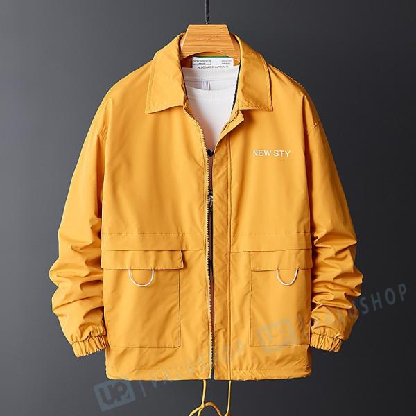 ウインドブレーカー 無地 スリム ジッパー フード ジャケット マウンテンパーカー ジップアップ アウトドア アウター シンプル 防風 Portal