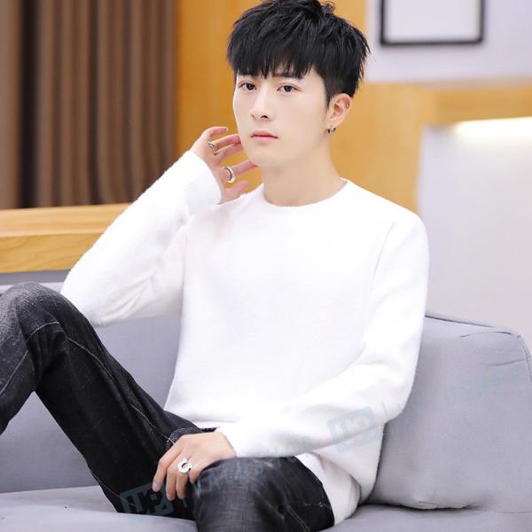 ニット メンズ 秋冬 セーター 長袖 トップス 無地 薄手 カジュアル 新作 暖かい 兄系 細身 全国どこでも送料無料 オシャレ シンプル キレイめ