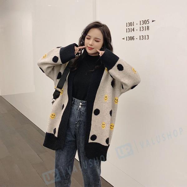 韓国風 秋 レディース ニット 上着 セーター ゆったり カジュアル ジャケット オシャレ ファクトリーアウトレット
