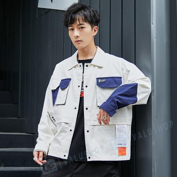 モデル着用 注目アイテム スタジャン ジャケット 秋服 メンズ アウター ブルゾン おしゃれ ジャンパー シンプル 人気ジャケット 薄手ジャケット