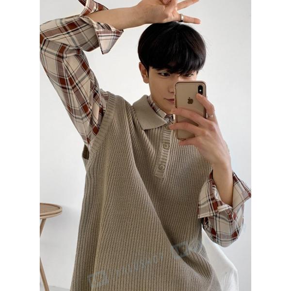 メンズ ベスト 秋冬 カッコイイ 個性的 信託 ニット オシャレ 紳士服 カジュアル 韓国風 10代代30代