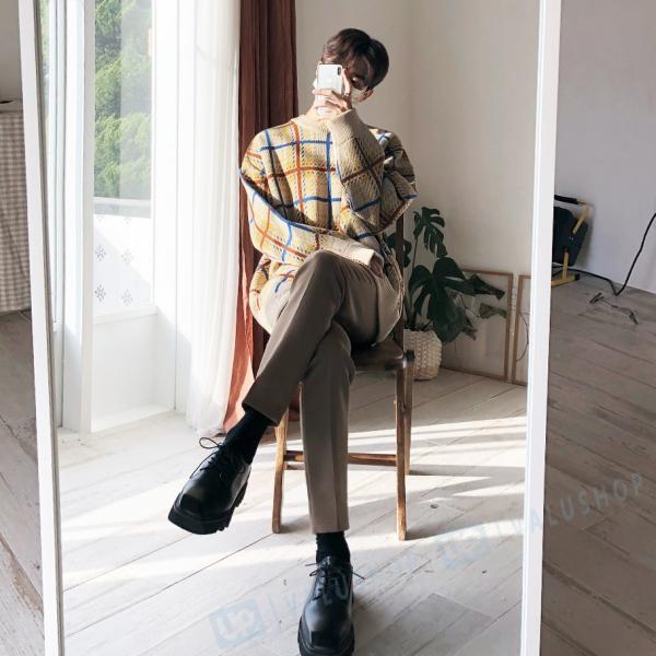 冬 メンズ 韓国風 オシャレ だるくて怠惰な風 かっこいい 個性的 数量限定 2色 セーター ゆったり