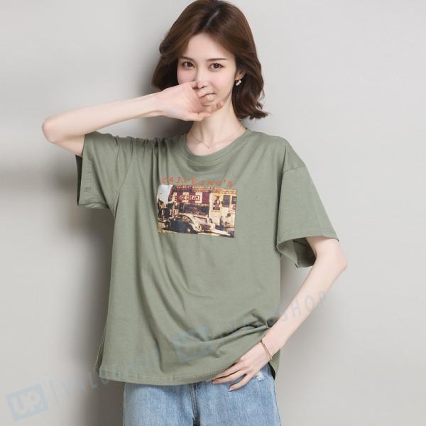 返品送料無料 プルオーバー ロングtシャツ ワッフルtシャツ レディース Tシャツ サーマル 半袖 スリットtシャツ サイドスリット 綿 ドルマン 大きいサイズ 新作