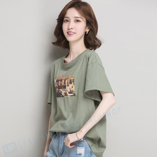 返品送料無料 プルオーバー ロングtシャツ ワッフルtシャツ レディース Tシャツ サーマル 半袖 スリットtシャツ サイドスリット 綿 ドルマン 大きいサイズ 新作