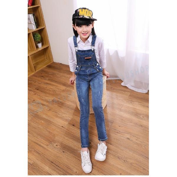 初売り デニムパンツ サロペット オーバーオール キッズ 女の子 秋冬 子供 ガールズ お洒落 子供服 キッズ服 可愛い ボトムス