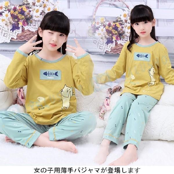 2点セット トップス パンツ 猫柄 パジャマ 秋 子供 可愛い 薄手 キッズ ふわふわ 女の子 Seasonal Wrap入荷 子供服 長袖 秋新作 ラウンドネック