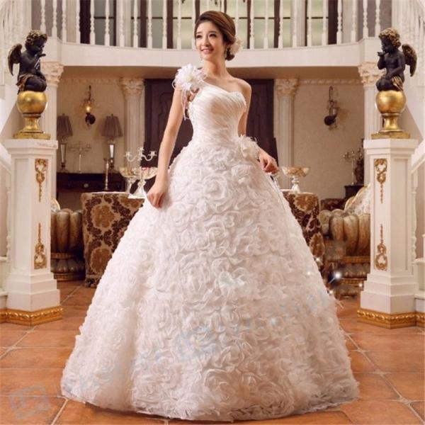 ウェディングドレス ワンピース ブライズメイドドレス 卓越 花嫁ドレス 大きいサイズ 体型カバー ホワイトドレス 披露宴 フォーマル 花嫁 キレイ エレガンス 結婚式