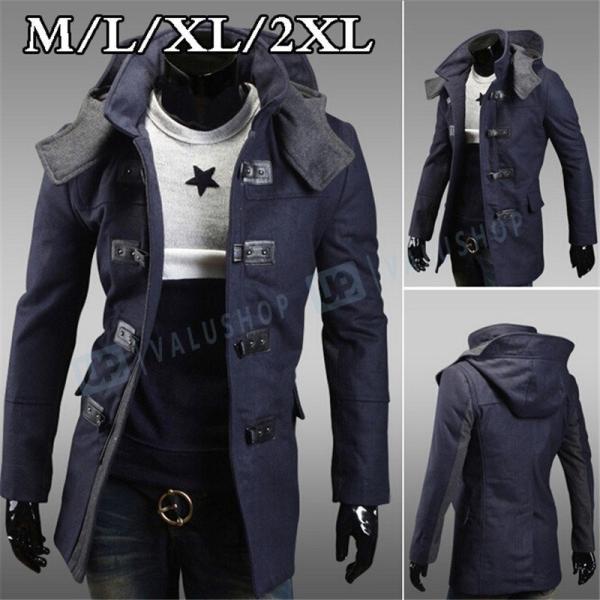 ダッフルコート トレンチコート メンズ メルトン ロングコート 人気