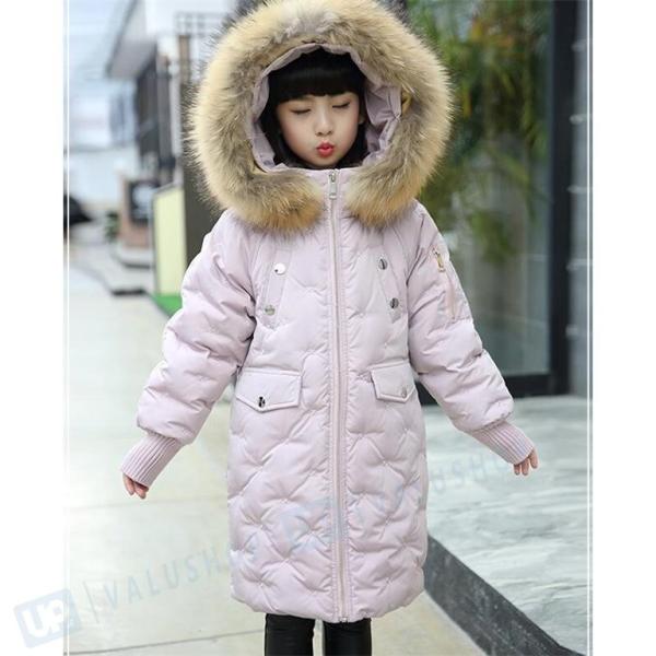 ダウンコート 女の子 テレビで話題 子ども 子供服 ロングコート 男の子 ダウンジャケット 冬 秋 ジュニア 防寒 アウター フード付き ファー付き