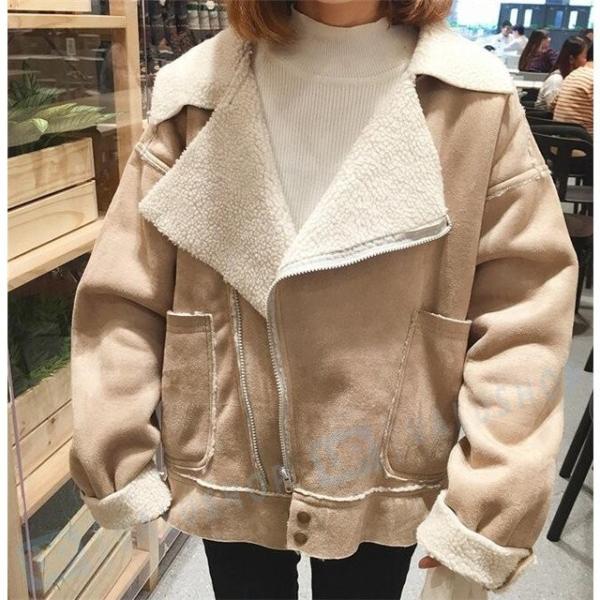 裏ボア ジャケット ジャンパー レディース ゆったり アウター 冬 コート 買物 カジュアル 秋服