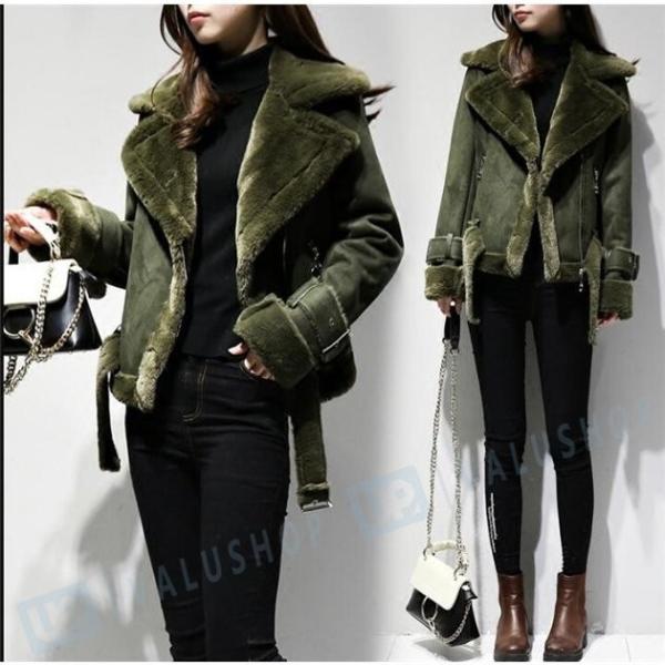 セーム革ジャケット 裏ボア ジャケット ジャンパー レディース ゆったり アウター コート 冬 カジュアル 秋服 I2n