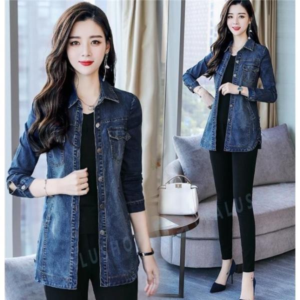 トレンチコート レディース デニム スプリングコート 物品 カジュアル ロング 30代 代 40代 お洒落 コート