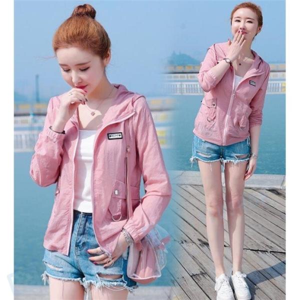 Uvカット レディース Uvパーカー ライトアウター 薄手 ラッシュガード サマージャケット パーカー 19 夏 涼しい